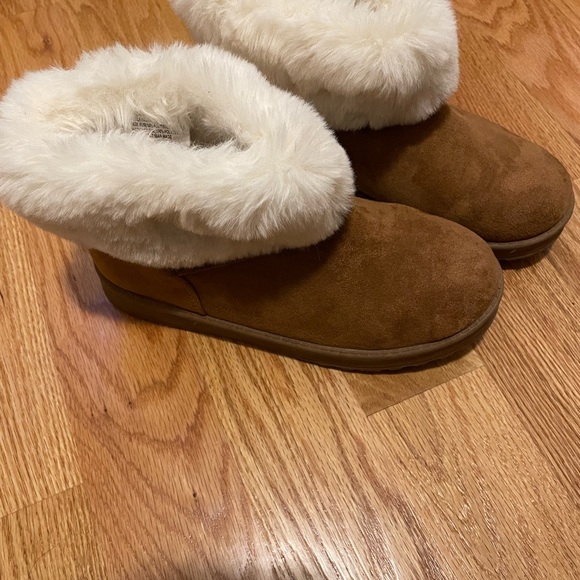 Carmel Suede boots with fluffy faux fur size 7 girls - Picture 3 of 6